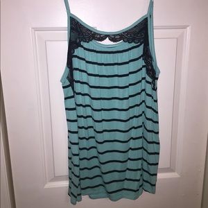 Torrid Teal Striped Tank